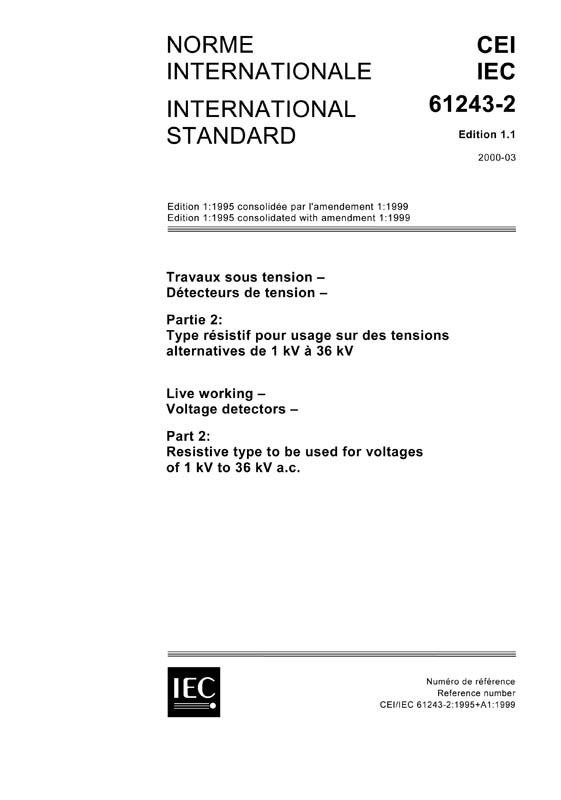 Cover IEC 61243-2:1995+AMD1:1999 CSV (Consolidated Version)